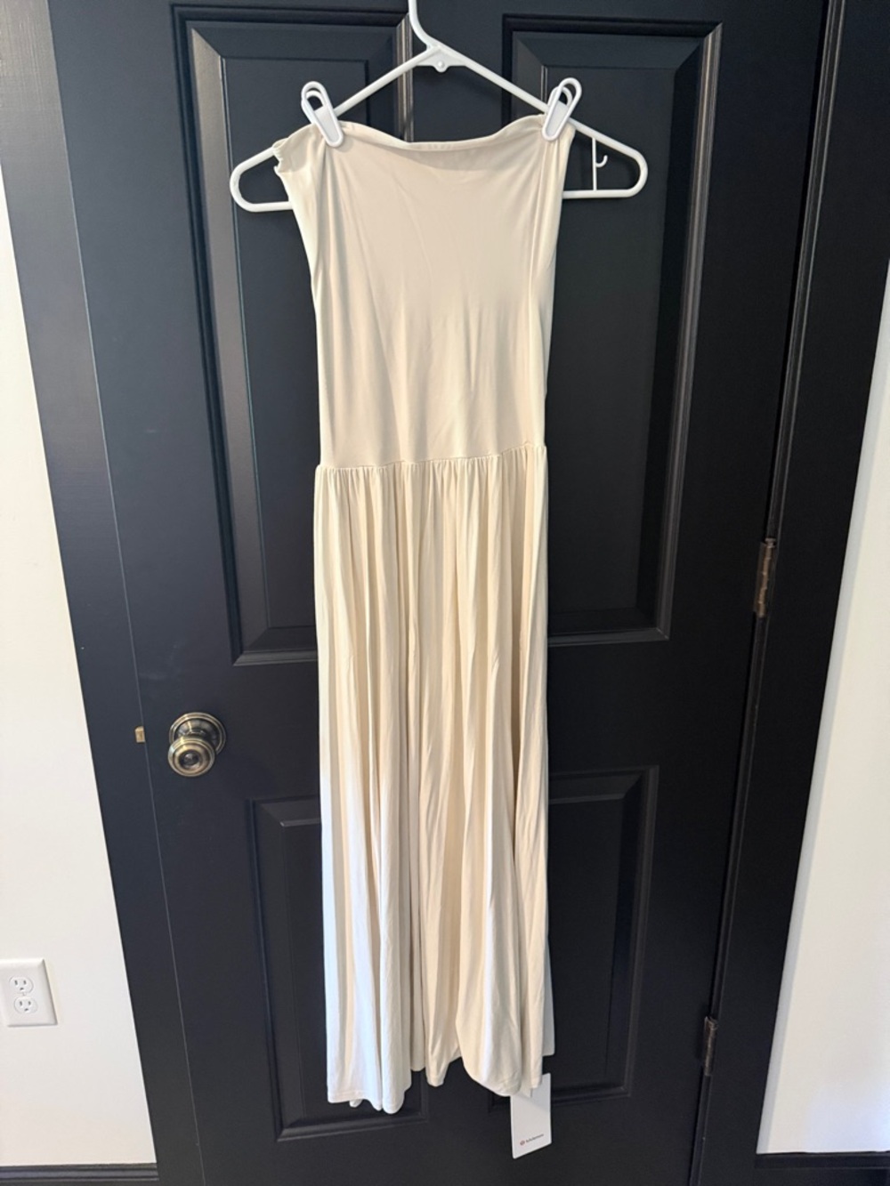 lululemon athletica Cream Jersey Sleeveless Maxi Dress